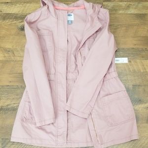 Girls size 14 old navy pink cargo jacket.